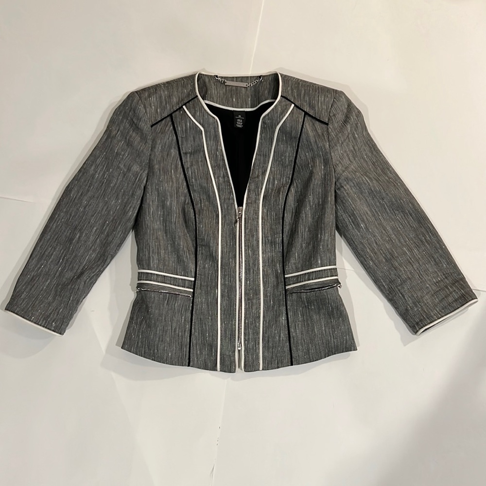 White House Black market suit blazer grey 00